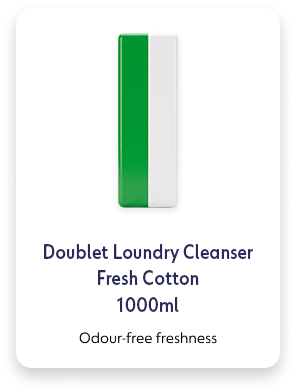 The same card styled for the Doublet brand
